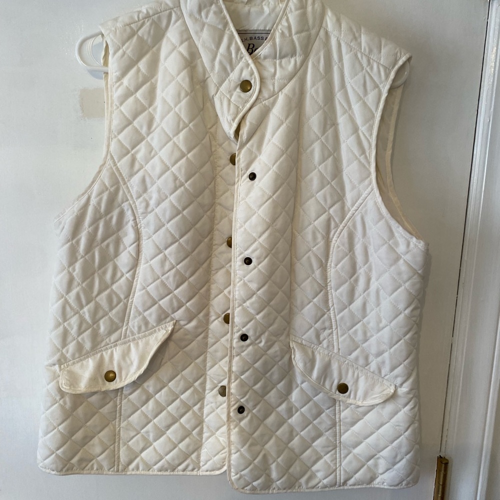 White Quilted Vest
